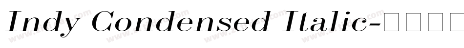 Indy Condensed Italic字体转换